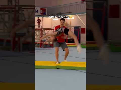 To be fair it is a lot harder to catch an adult😅 #gymnastics #sports #coach #save #spotter #fall