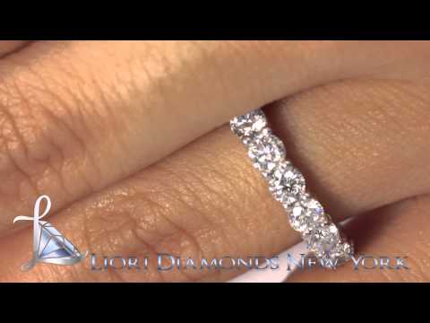 WBA-23 - 2.00 Carat G-SI Diamond Wedding Band Ring Anniversary Ring 14k White Gold