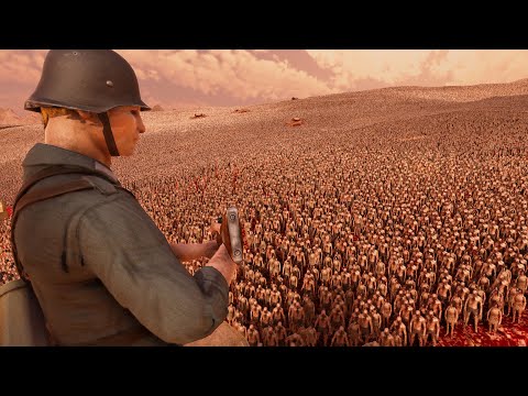 WW2 German Army Surrounded by 4 Million Zombies! - Ultimate Epic Battle Simulator 2 UEBS 2