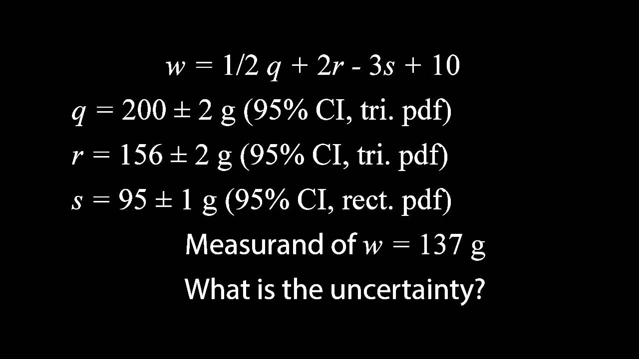 Uncertainty Analysis Part 2 Question