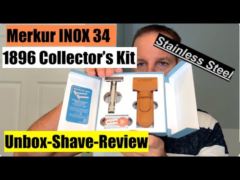 Thumbnail for Merkur 34 INOX Stainless Steel 1896 Kit Shave & Review #shaving #razor #collector #set  by Merkur