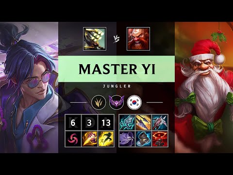 Master Yi Jungle vs Gragas: Rampage - KR Master Patch 25.S1.1