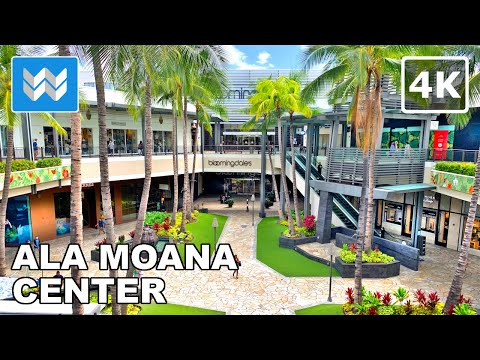 [4K] Ala Moana Shopping Center em Honolulu, Havaí, EUA - Passeio a pé pelo shopping e guia de viagem 🎧