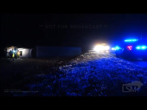 02-10-2021 Blytheville, AR - Significant I55 Icing - Rollover Semi Accident with Injury - Thick Ice