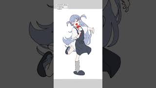 【30秒イラストメイキング】「夜乃くろむ」#イラストメイキング #イラスト #illustration #art #drawing #ニボシドリップ