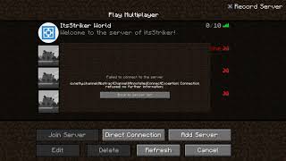 io.netty.channel...Exception | Can&#39;t Connect to Server | Multiplayer Minecraft | 02Dec20 ✓