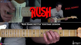 Red Barchetta Guitar Lesson (Full Song) - Rush