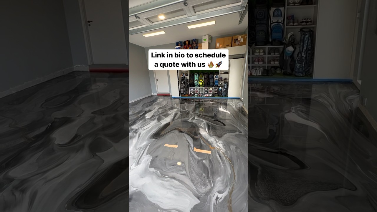 Metallic epoxy floor we did in Boca Raton, FL 🔥🚀