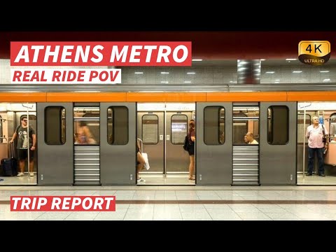 【4K】Athens Metro Line 2: Syntagma to Larissa Station (Panepistimio–Omonia–Metaxourgeio) -【CC】