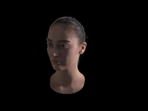 Maya Test Rendering of Louise's 3D Head Model
