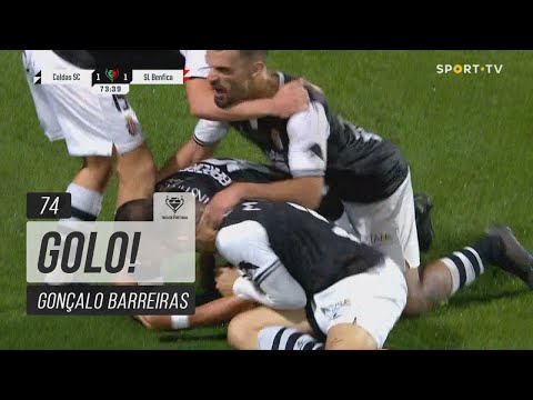 Goal | Golo Gonçalo Barreiras: Caldas (1)-1 Benfica (Taça de Portugal 22/23)