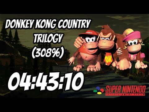 Donkey Kong Country Trilogy Speedrun (308%) em 4:43:10