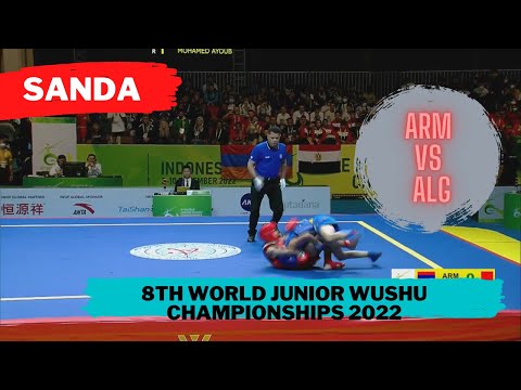 8th World junior wushu championships|SANDA 56kg boys Artur Vardanyan ARM vs Ait Mohamed Ayoub ALG