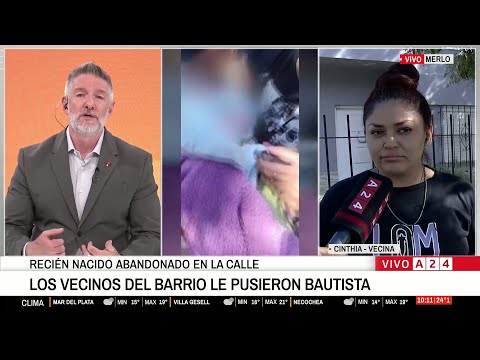 📢 RESCATAN A UN BEBÉ ABANDONADO EN MERLO Y CONMUEVE AL BARRIO