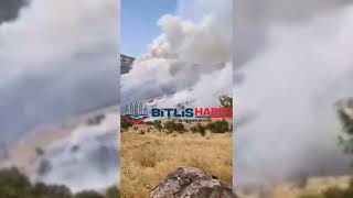 Bitlis’te çevre illerinde destek verdiği yangın kontrol altına alındı