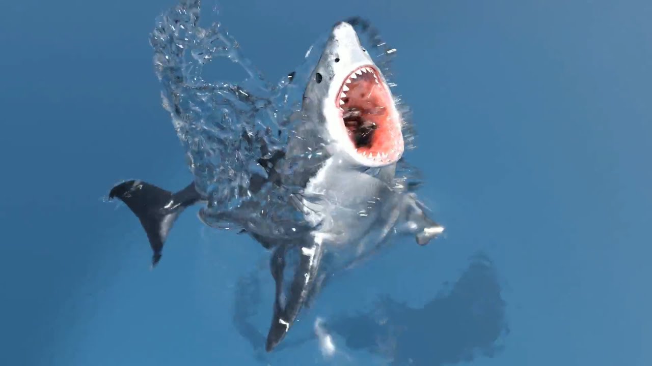 Animated Great White Shark 3D Model