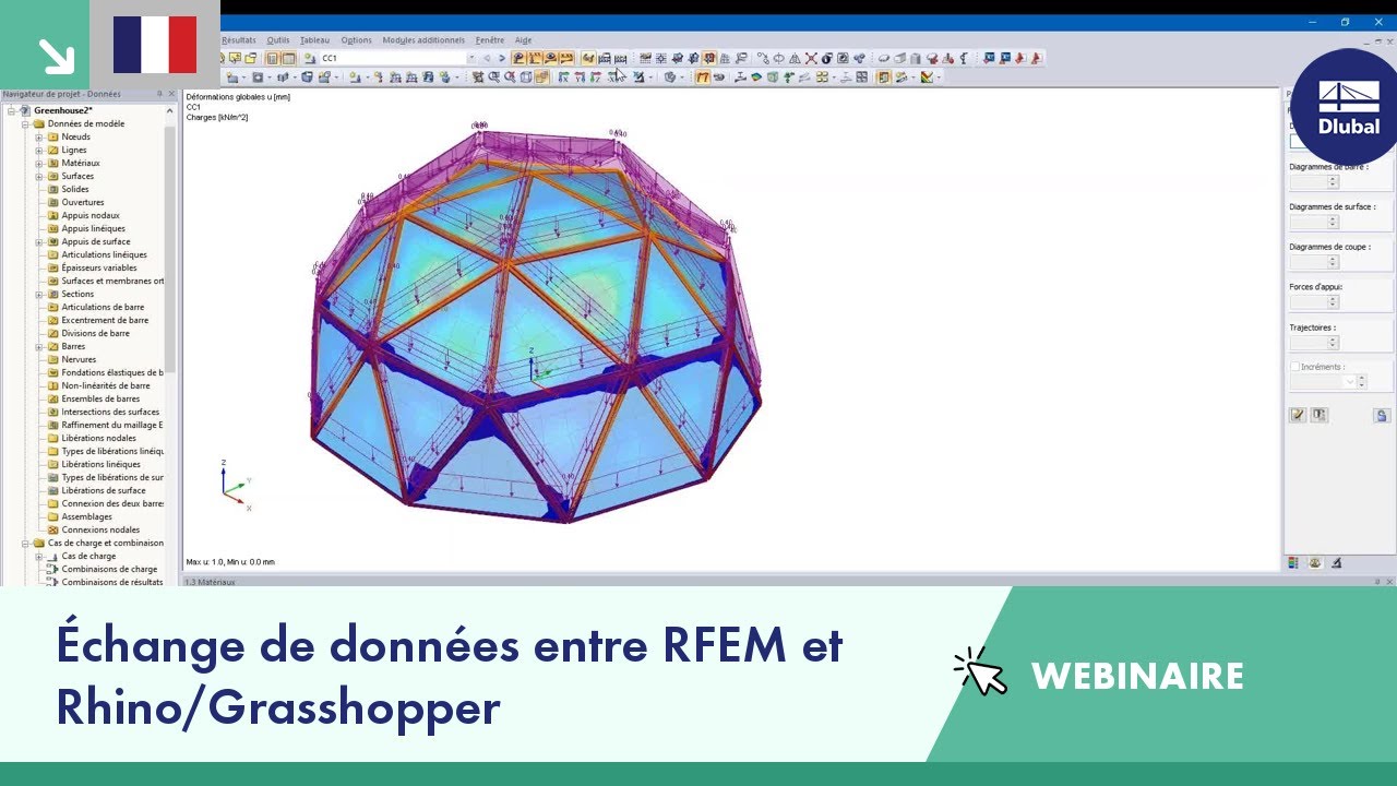 Webinaire: Échange de données entre RFEM et Rhino/Grasshopper