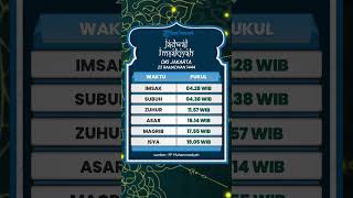 Jadwal Imsakiyah 23 Ramadhan DKI Jakarta, Jumat 14 April 2023, Lengkap dengan Jadwal Buka Puasa