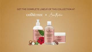 Shea Moisture Coconut & Hibiscus Curl & Shine Shampoo + Conditioner + Smoothie 13oz,13oz,12oz