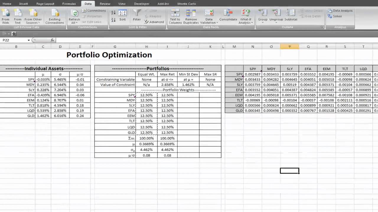Portfolio Optimization in Excel.mp4