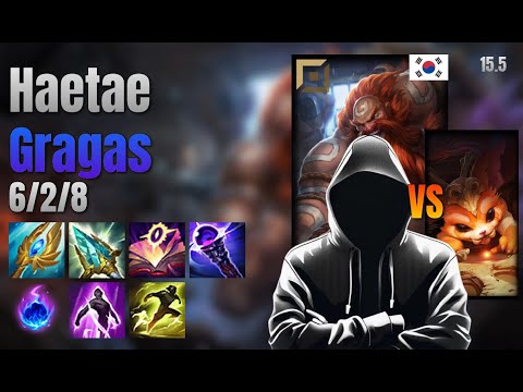 Haetae Top Gragas vs Gnar lol KR solo rank Full Game 15.5 | 해태 그라가스 vs 나르