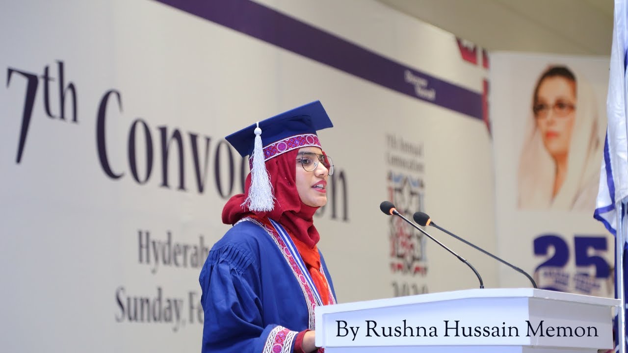 Valedictorian Speech | Gold Medalist | SZABIST Convocation 2020 | Rushna Hussain Memon