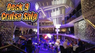 Walking Tour On Deck 9 - Cruise Ship