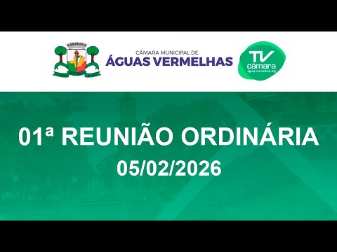 01ª Reunião Ordinária 2026 - Câmara Municipal de Águas Vermelhas - MG
