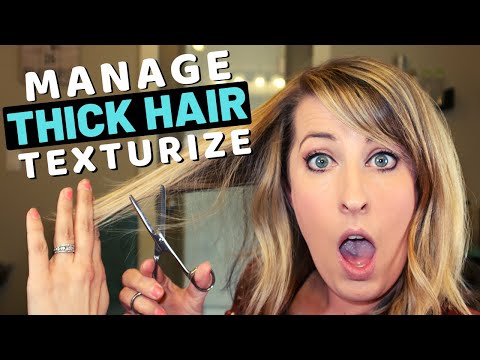 How to Manage Thick Hair | Texturizing Ends to Thin...