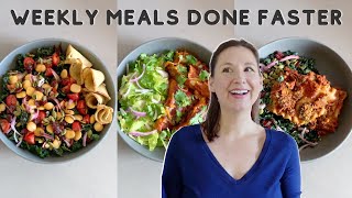 How I CUT Cook Time in HALF This Week! (Vegan, High Protein & Lots of Veggies)