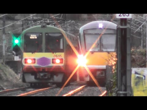 Irish Rail 8510 & 22000 Class Trains - Raheny Station, Dublin