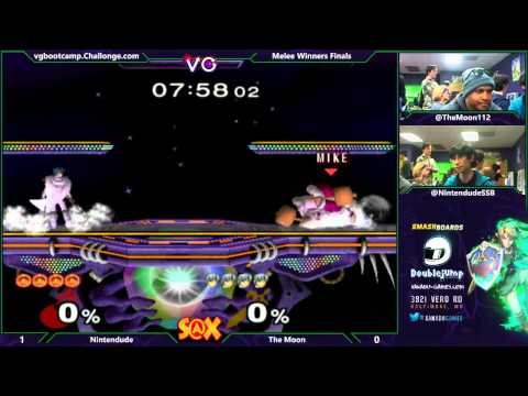 S@X - SSBM Winners Finals - Nintendude (Ice Climbers) vs The Moon (Marth)