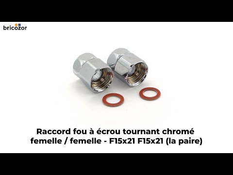 Raccord fou à écrou tournant chromé femelle / femelle RIQUIER