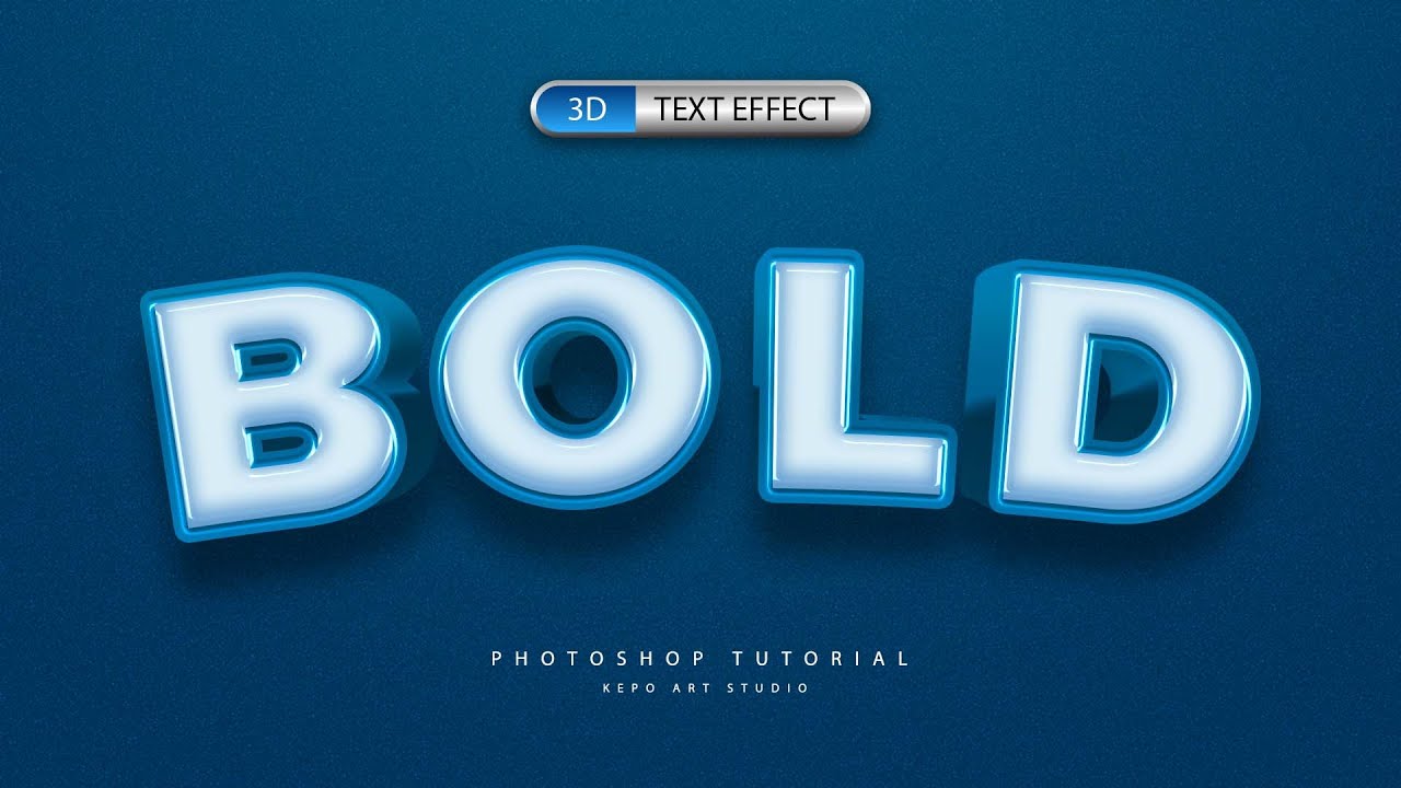 Thumbnail: Create a Bold 3D Text Effect — Photoshop Tutorial