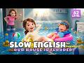 Our House Becomes A Pool Slow English Listening Story A2 Level