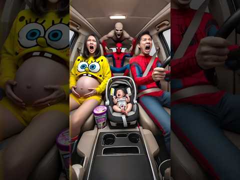 👑 Evolution of Spider-man: chaotic scene in a car-2 ✅️ #avengers #spiderman #shorts #spidermajesty