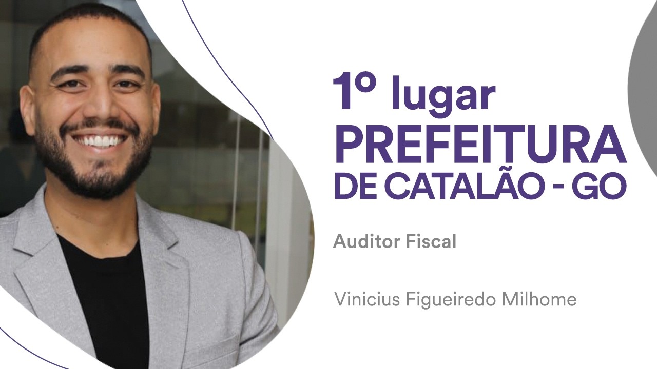 Prefeitura de Catalão: Conheça Vinicius Milhome, aprovado em 1° lugar para Auditor Fiscal