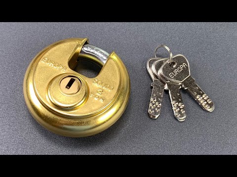 [923]"無法撬動的 "歐羅巴圓盤掛鎖快速撬動(P-370型) ([923] “Unpickable” Europa Disc Padlock Picked FAST (Model P-370))