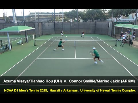 Hawaii vs Arkansas 1st Doubles HLTS - College Tennis 2025