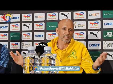 Sundowns coach Miguel Cardoso ahead of Champions League clash against MC Alger. 