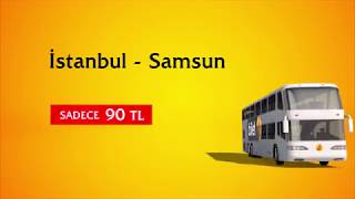 İstanbul - Samsun Otobüs Bileti Sadece 90 TL biletexpert.com