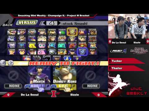 [Smashing Illini Weekly (4/2/2015)] De La Seoul (Marth, DK) vs Sizzle (DK, Marth) - Project M WS