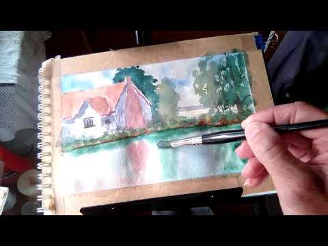 Thumbnail of How to paint the reflections of the Hay Wain veiw