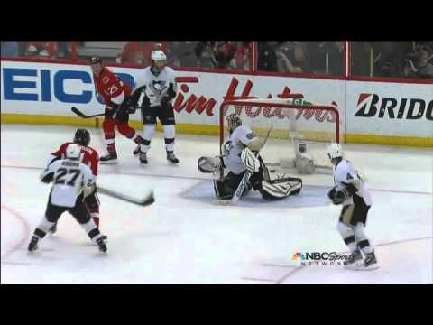 Daniel Alfredsson tip in goal 7-3 May 22 2013 Pittsburgh Penguins vs Ottawa Senators NHL Hockey