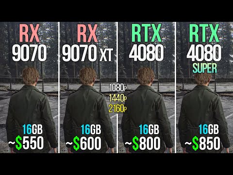 RX 9070 vs RX 9070 XT vs RTX 4080 vs RTX 4080 SUPER - Tested in 25 Games