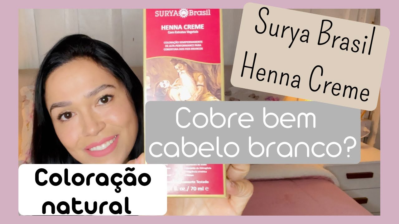 🟢🟢HENNA CREME DA SURYA BRASIL|COBRE BEM OS CABELOS BRANCOS|COLORAÇÃO NATURAL|RESENHA