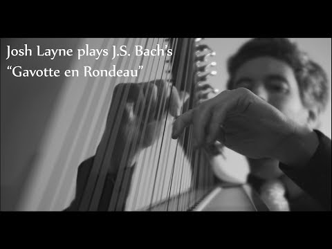 Josh Layne plays Bach's Gavotte en Rondeau on lever harp