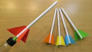 How to Make a simple Rocket Launcher - Easy paper Rocket launcher Tutorials
