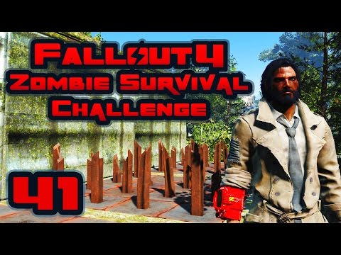 Let's Play Fallout 4: Zombie Survival Challenge - Part 41 - Guns Are Fun, But Mjolnir Is Better