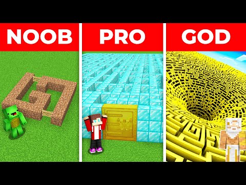 EPIC Super Maze Build Challenge - Minecraft PRO vs GOD